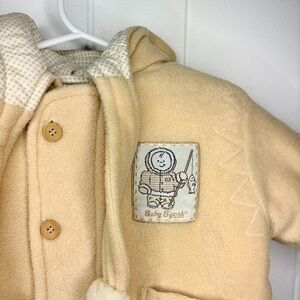 VINTAGE 90’s OshKosh B’Gosh Baby B’Gosh Bunting Snowsuit Pale Yellow Eskimo 0-6M